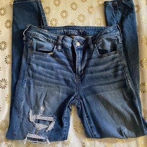 American eagle distressed jeggings